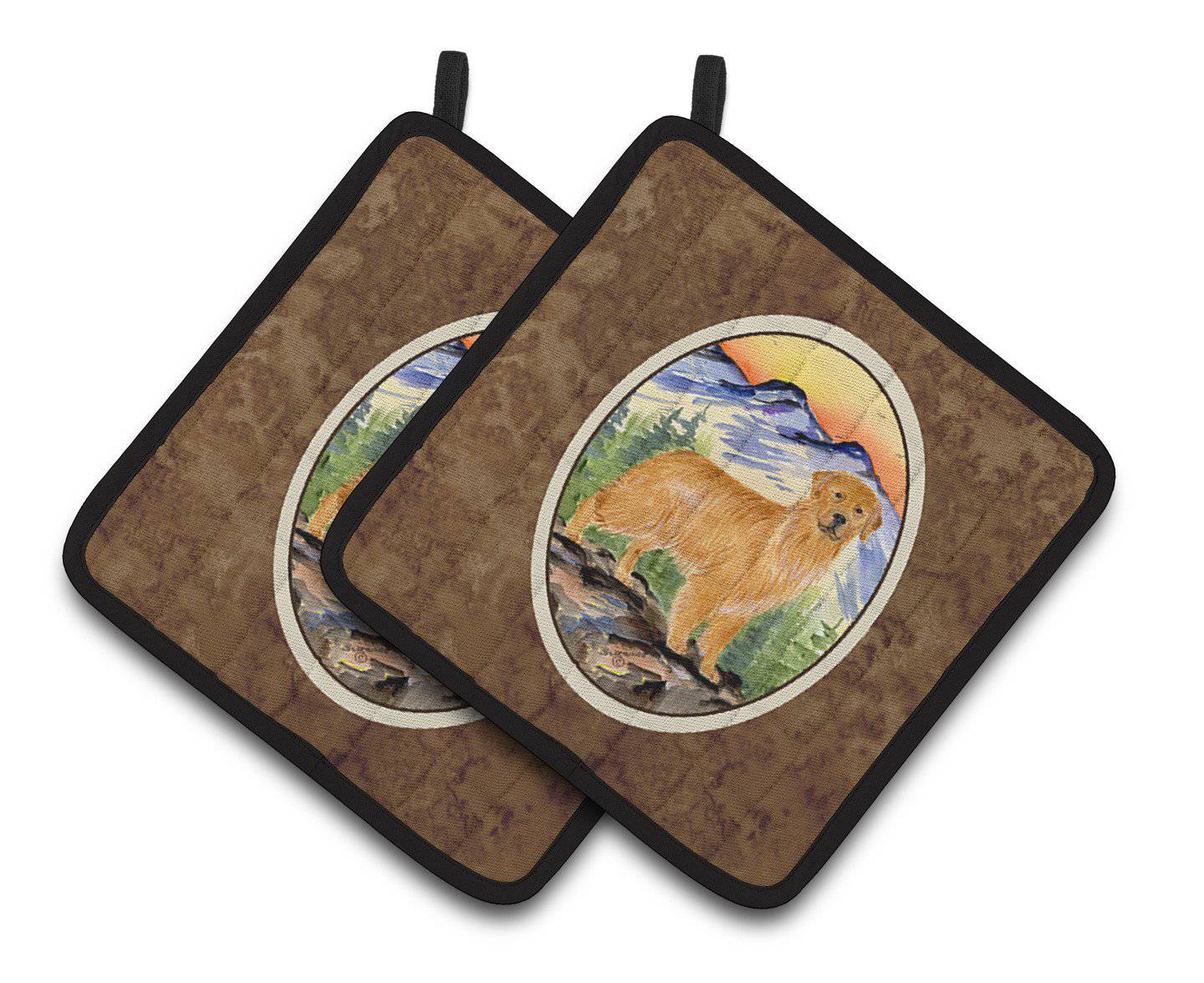 Golden Retriever Pair of Pot Holders SS8163PTHD - the-store.com