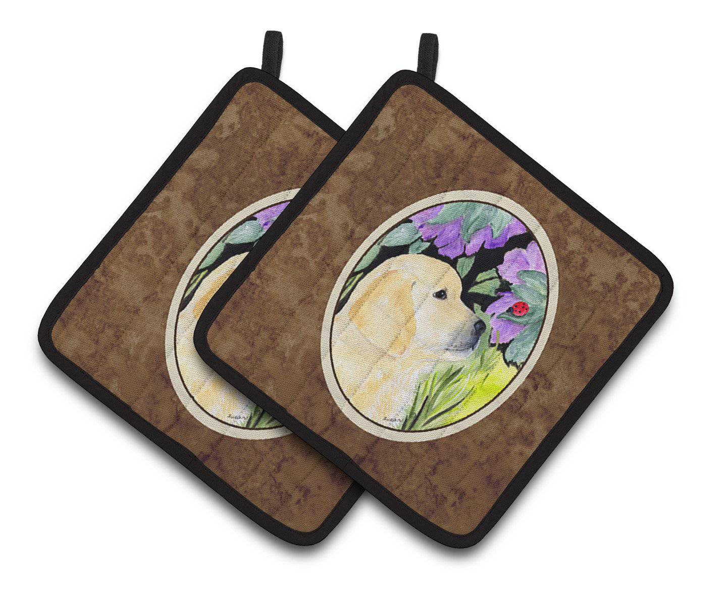 Golden Retriever Pair of Pot Holders SS8245PTHD - the-store.com