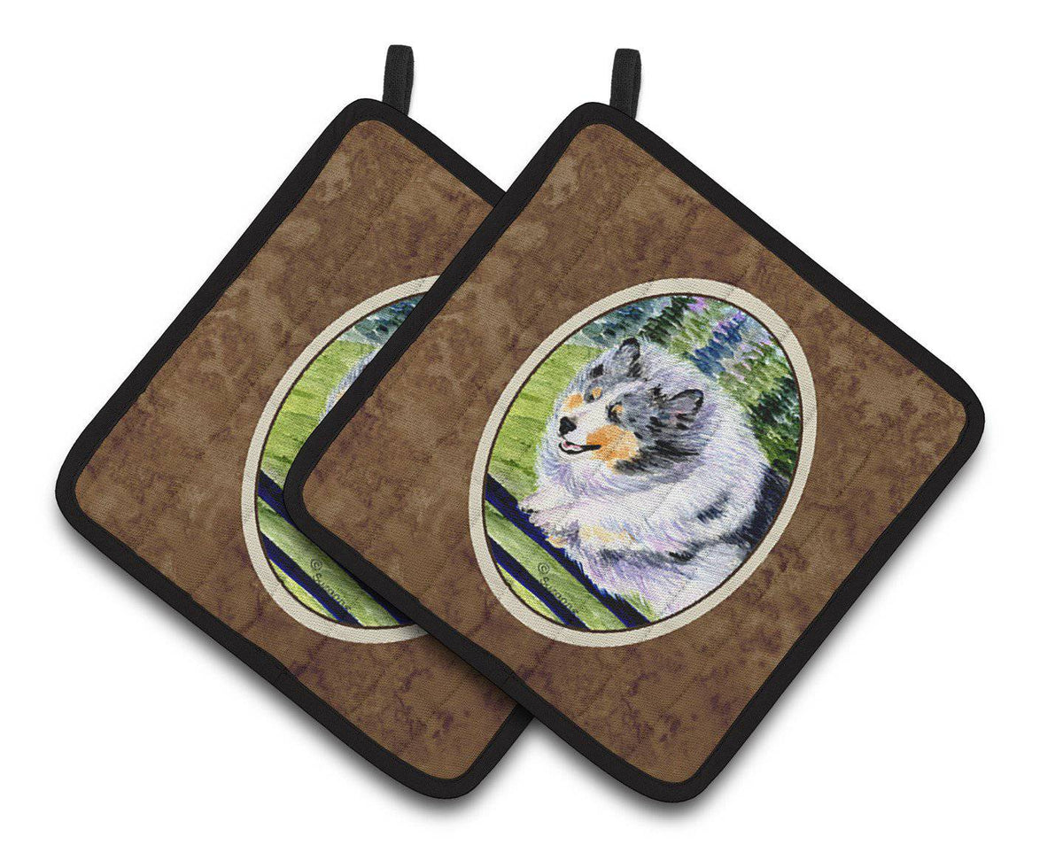 Sheltie Pair of Pot Holders SS8305PTHD - the-store.com