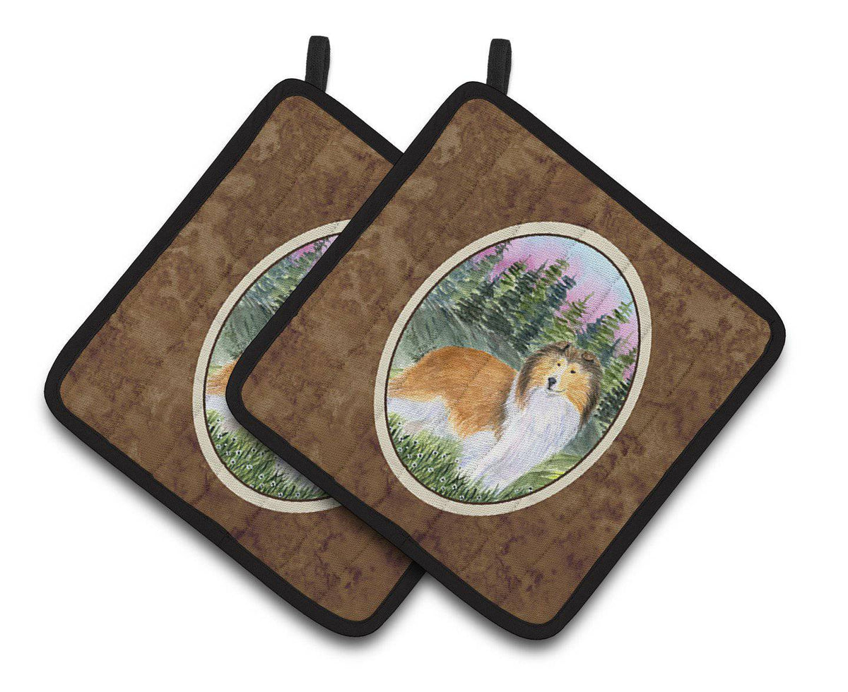 Sheltie Pair of Pot Holders SS8321PTHD - the-store.com