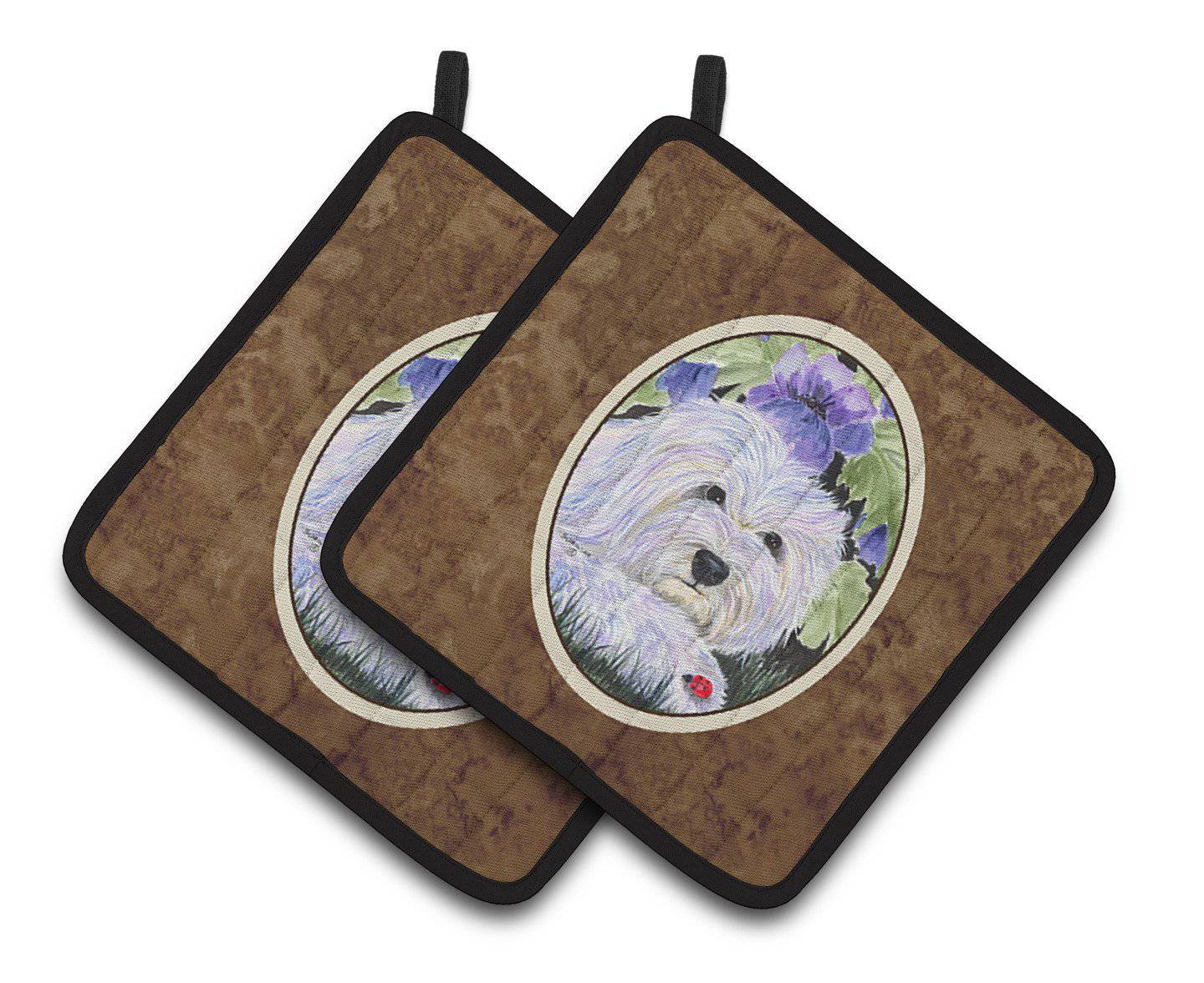 Coton de Tulear Pair of Pot Holders SS8349PTHD - the-store.com