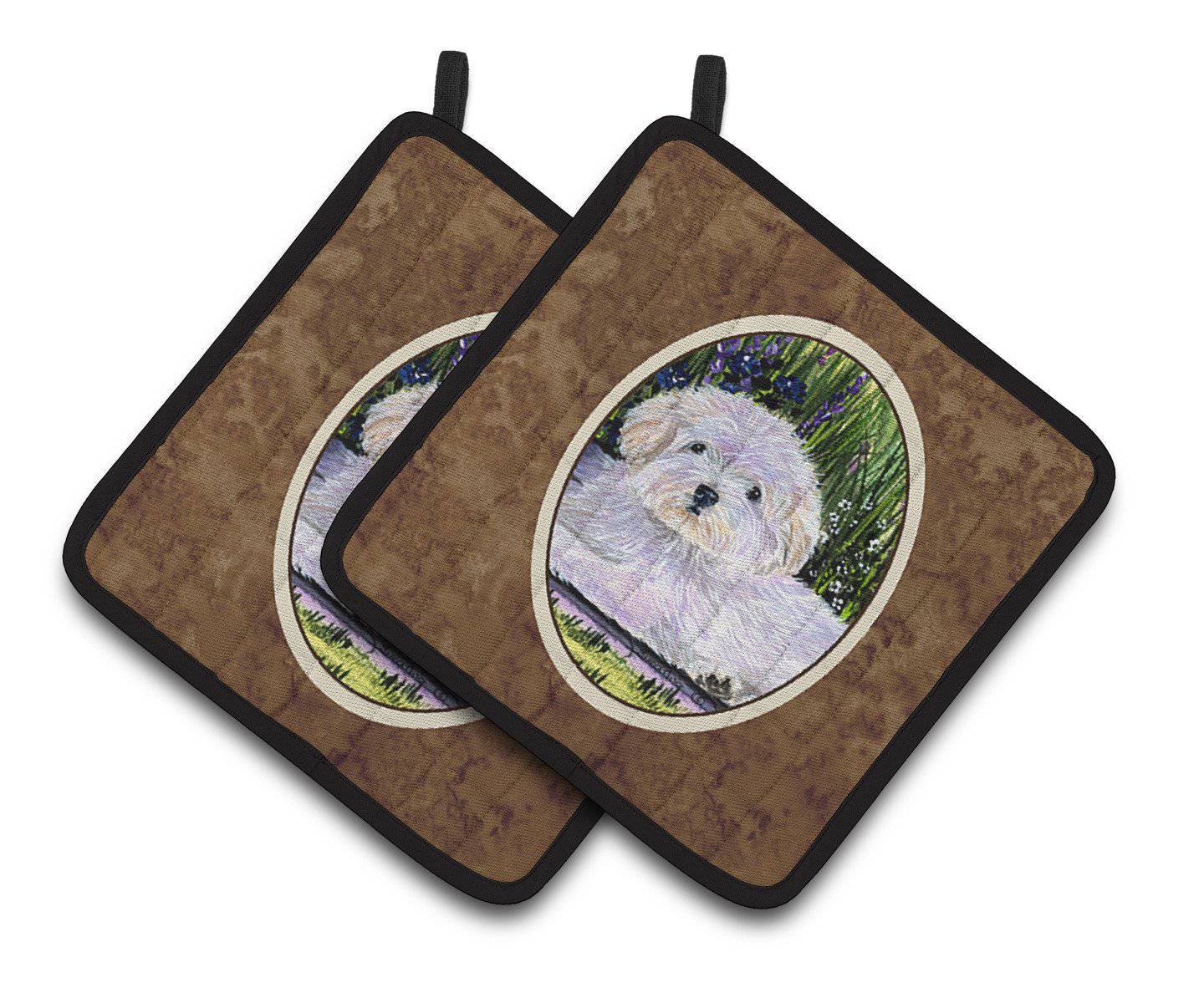 Coton de Tulear Pair of Pot Holders SS8430PTHD - the-store.com