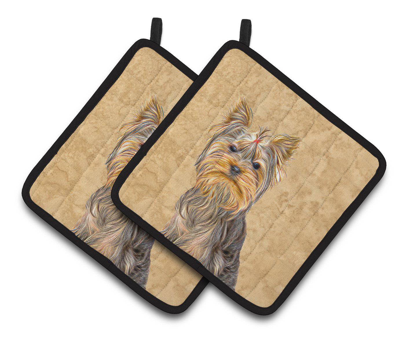 Yorkie Pair of Pot Holders KJ1227PTHD - the-store.com