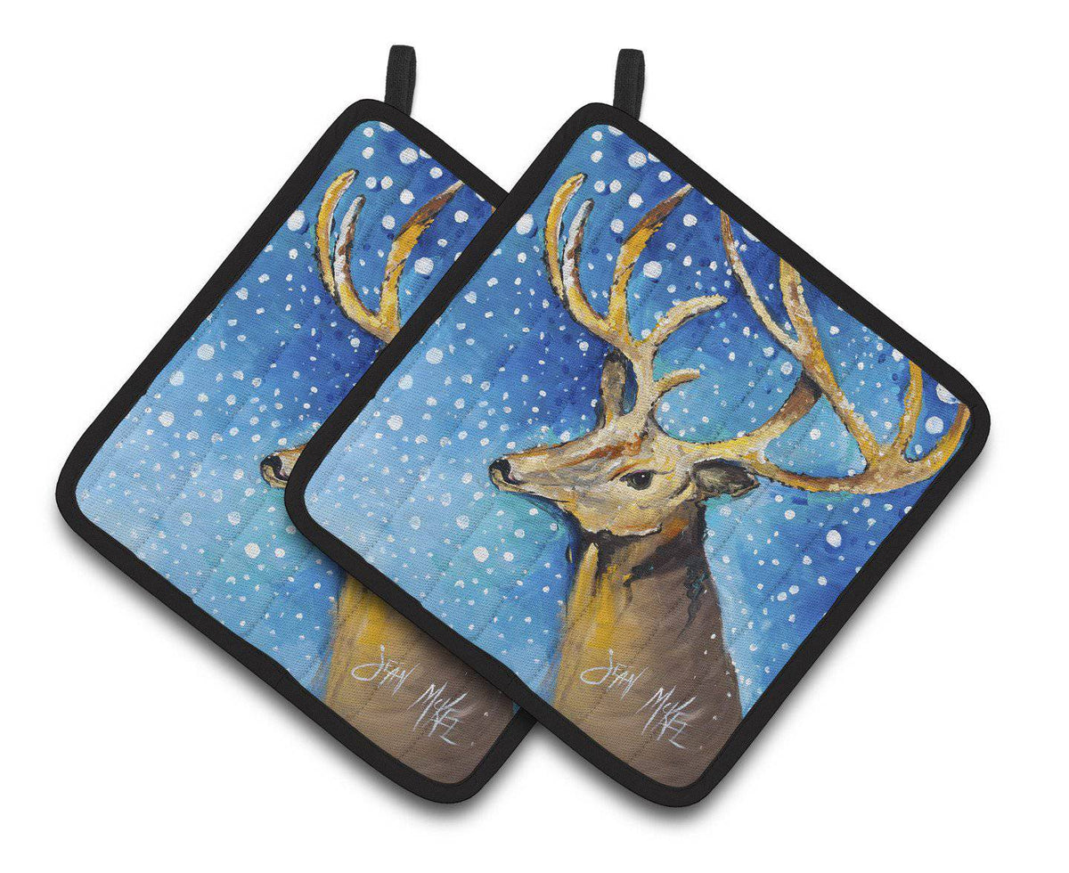 Reindeer Pair of Pot Holders JMK1206PTHD - the-store.com