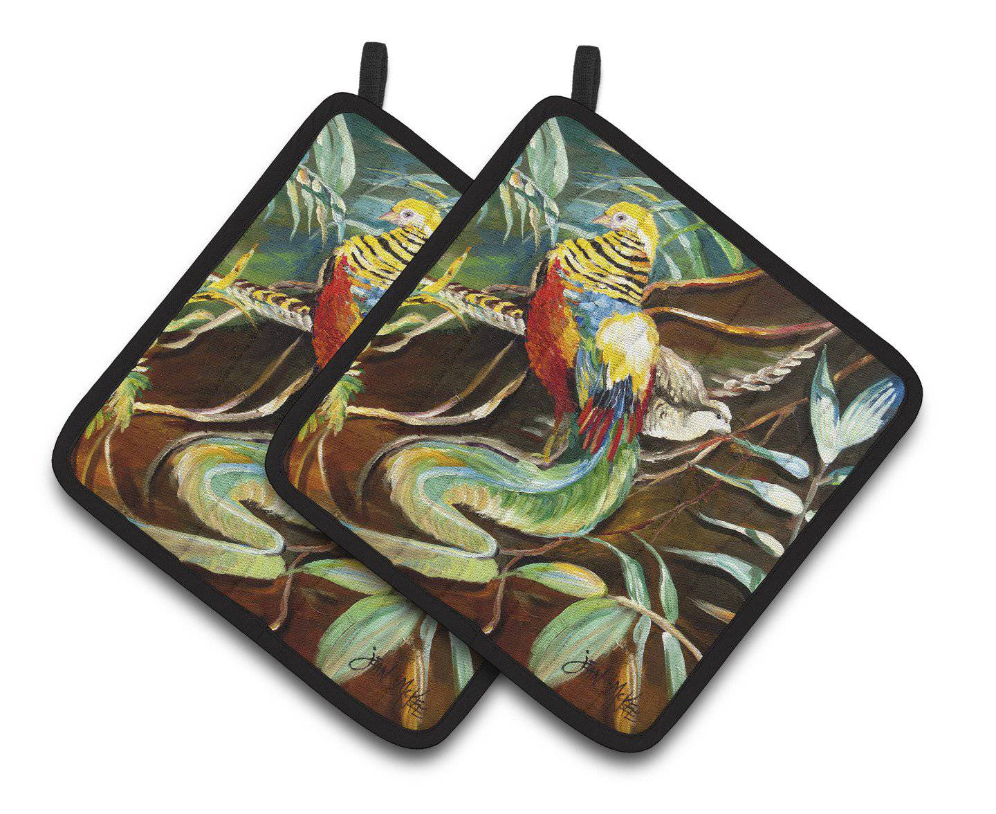 Mandarin Pheasant Pair of Pot Holders JMK1221PTHD - the-store.com