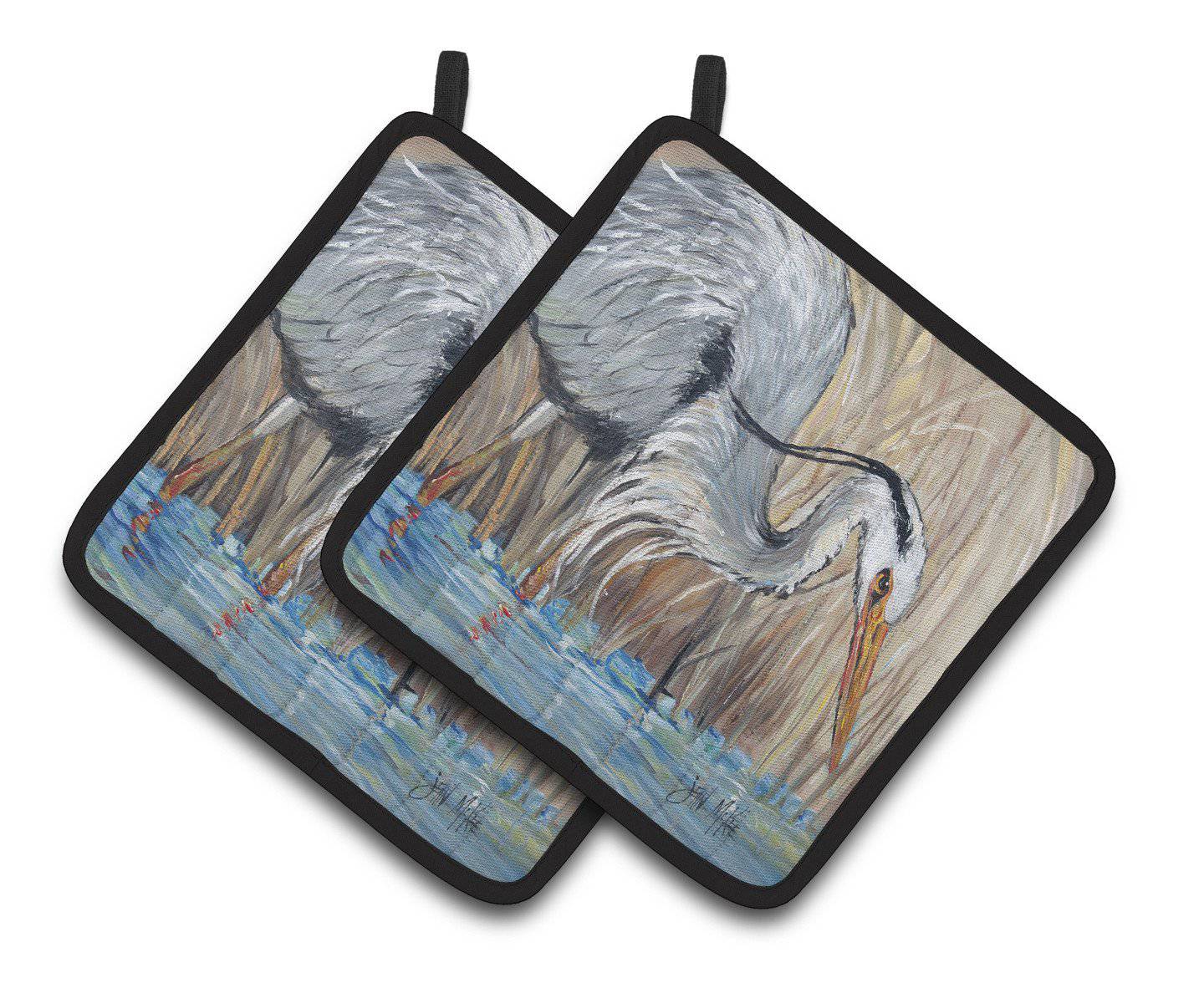 Blue Heron Pair of Pot Holders JMK1228PTHD - the-store.com