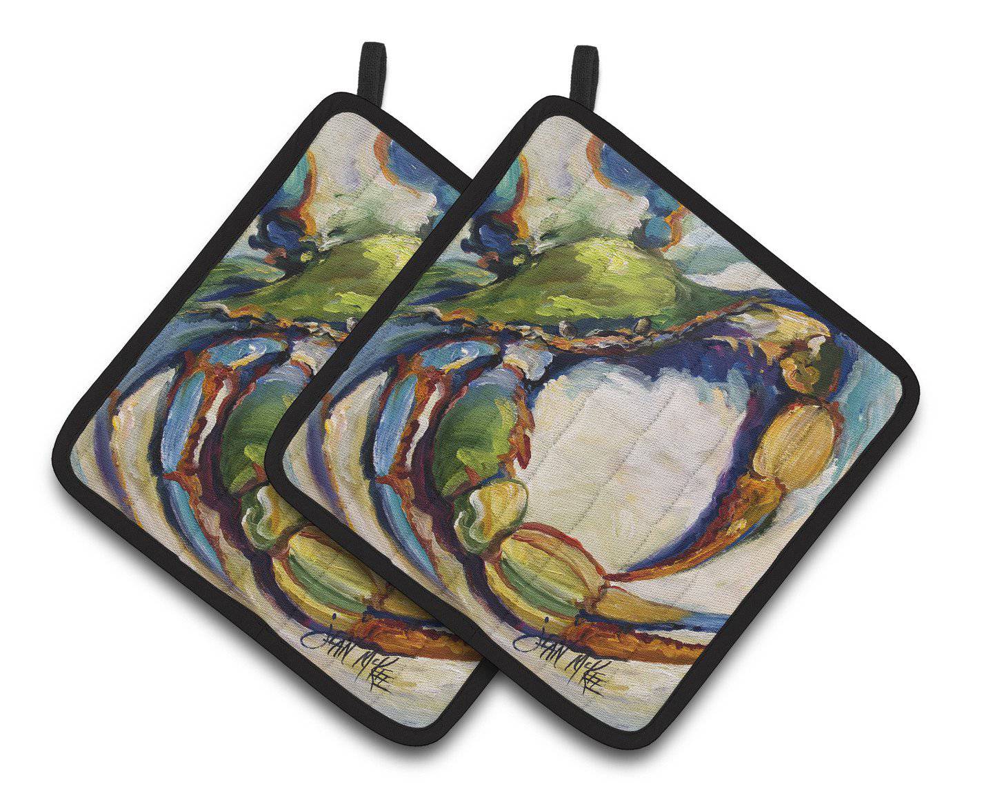 #21 Crab Pair of Pot Holders JMK1254PTHD - the-store.com