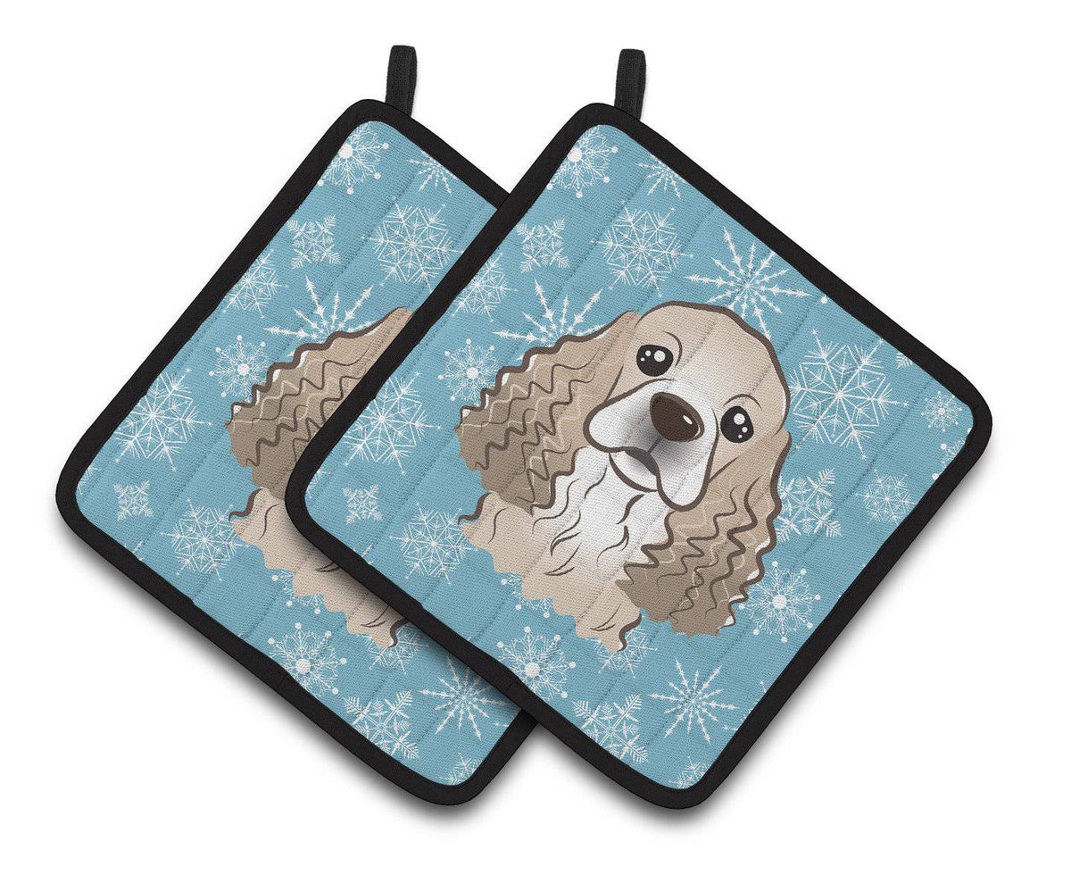 Snowflake Cocker Spaniel Pair of Pot Holders BB1650PTHD - the-store.com