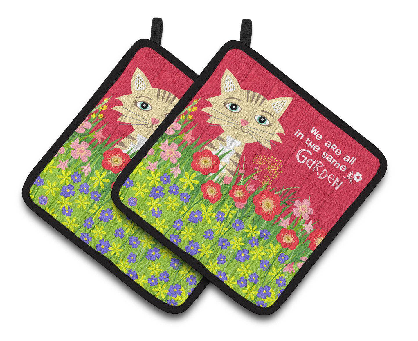 Garden Cat Pair of Pot Holders VHA3009PTHD - the-store.com