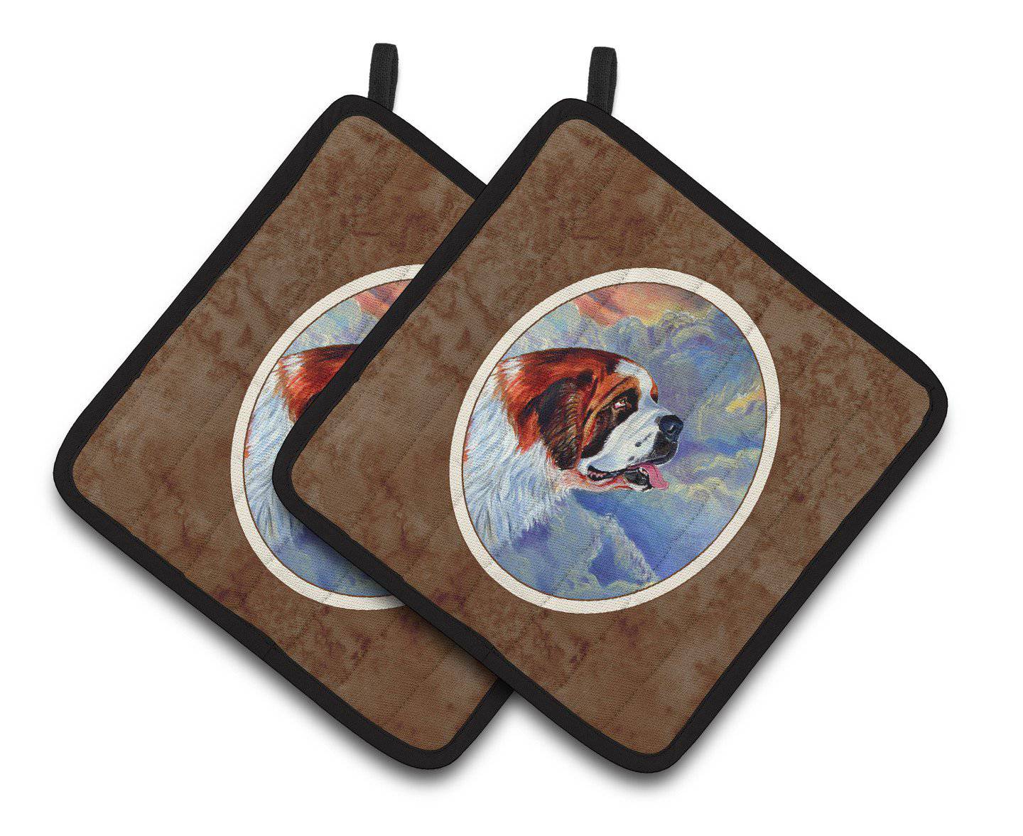 Saint Bernard Loyalty Pair of Pot Holders 7085PTHD - the-store.com