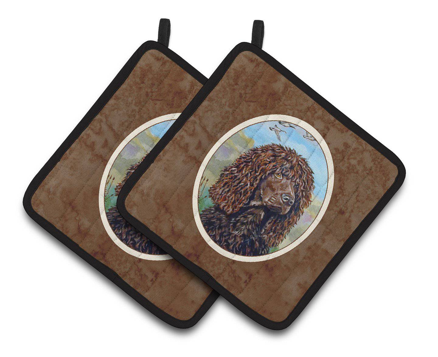 Irish Water Spaniel Pair of Pot Holders 7089PTHD - the-store.com