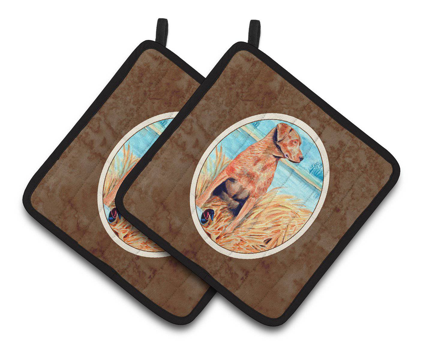 Chesapeake Bay Retriever Pair of Pot Holders 7112PTHD - the-store.com