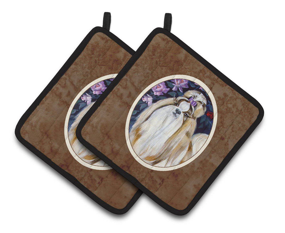 Shih Tzu Pair of Pot Holders 7180PTHD - the-store.com