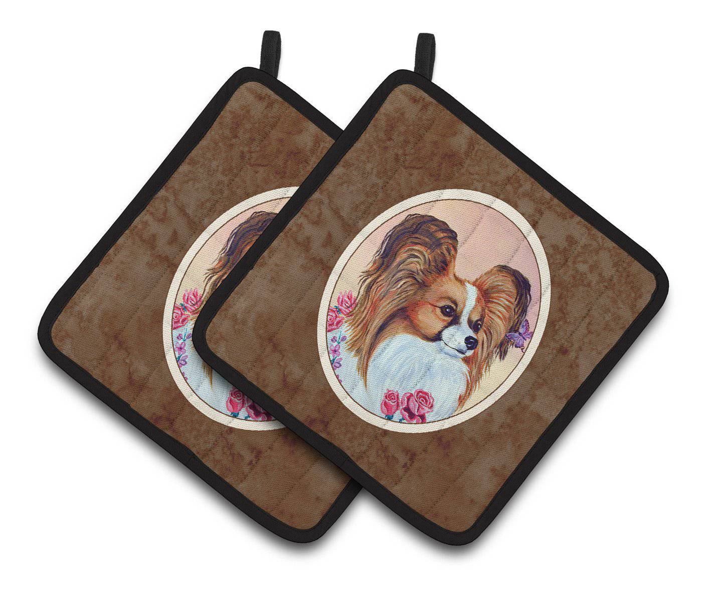 Papillon Pair of Pot Holders 7237PTHD - the-store.com