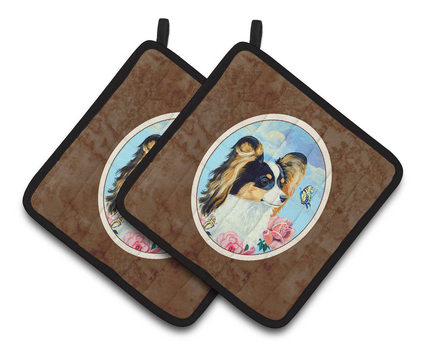 Papillon Pair of Pot Holders 7242PTHD - the-store.com