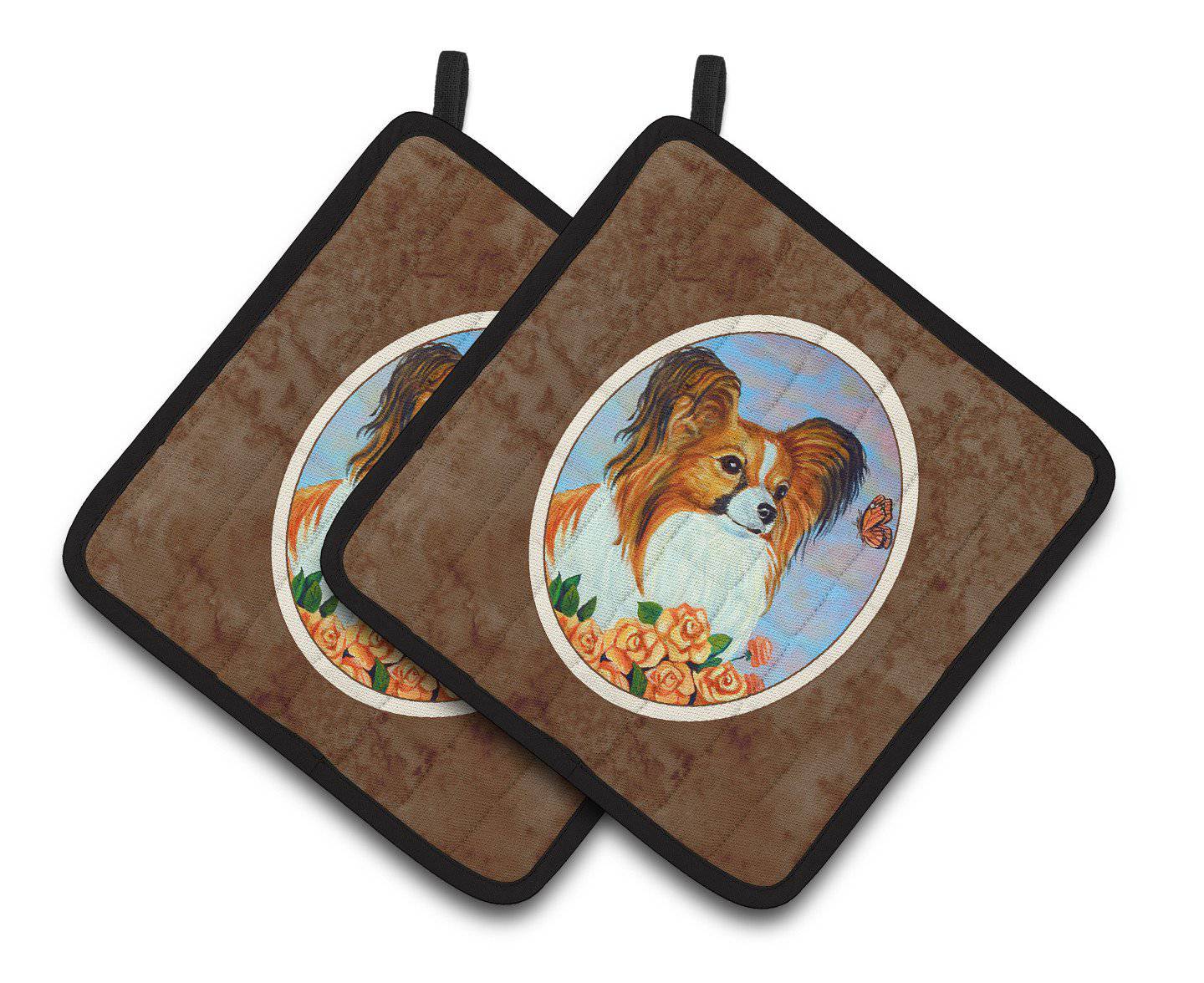 Papillon Pair of Pot Holders 7246PTHD - the-store.com