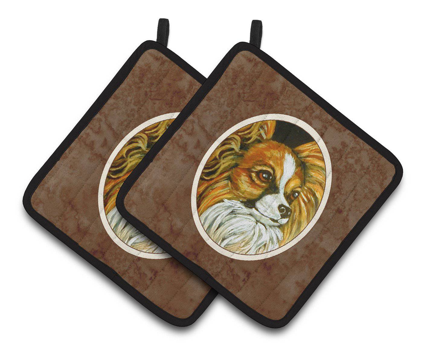 Papillon Pair of Pot Holders 7248PTHD - the-store.com