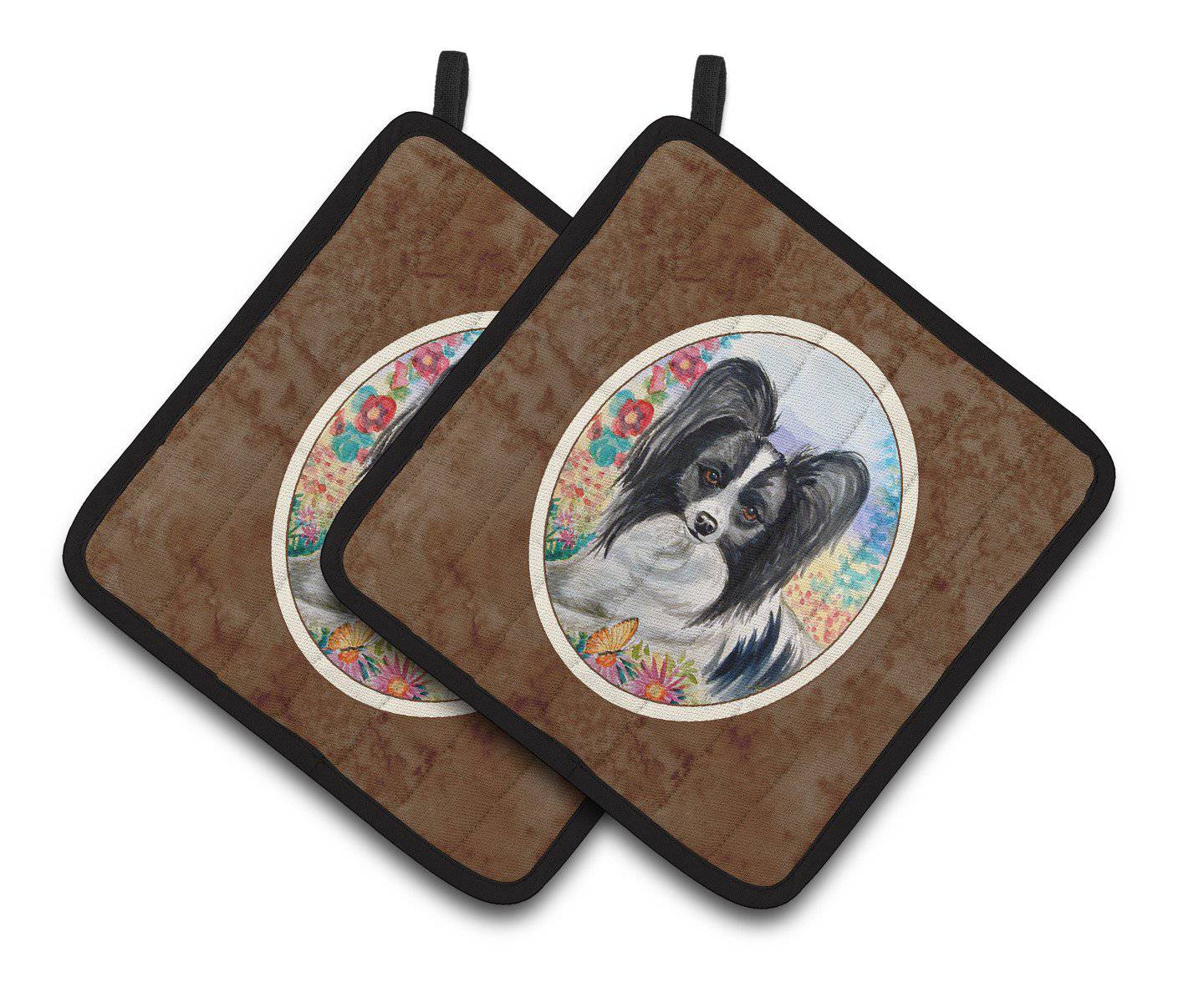 Papillon Pair of Pot Holders 7273PTHD - the-store.com