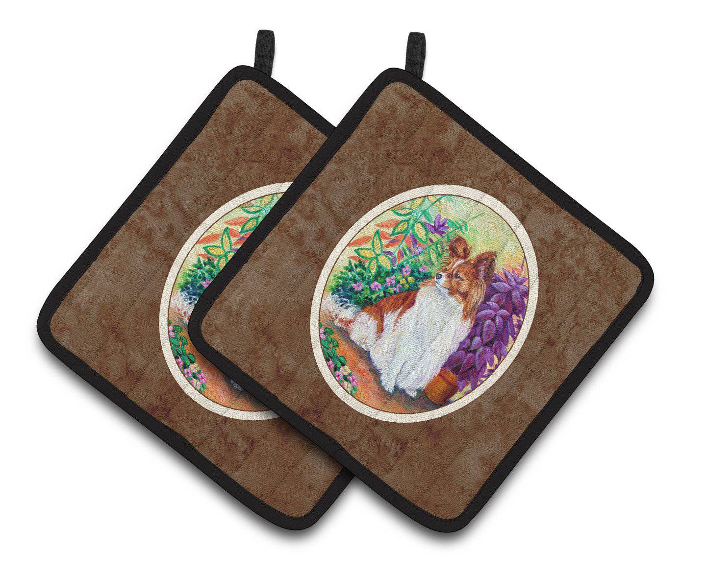 Papillon Pair of Pot Holders 7274PTHD - the-store.com