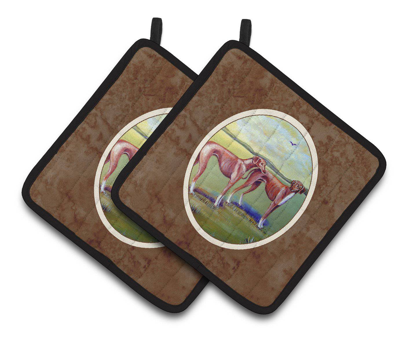 Azawakh Hound Pair of Pot Holders 7001PTHD - the-store.com