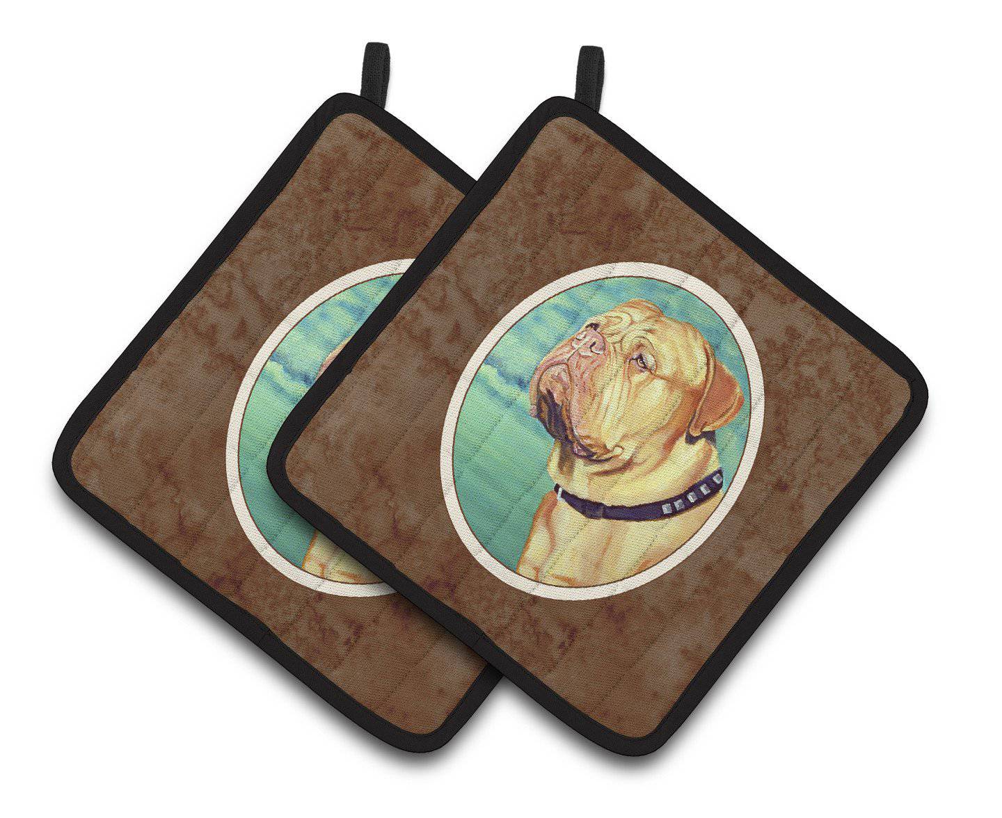 Dogue de Bordeaux Pair of Pot Holders 7024PTHD - the-store.com