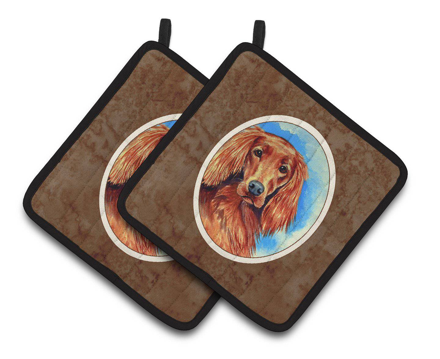 Irish Setter Pair of Pot Holders 7029PTHD - the-store.com