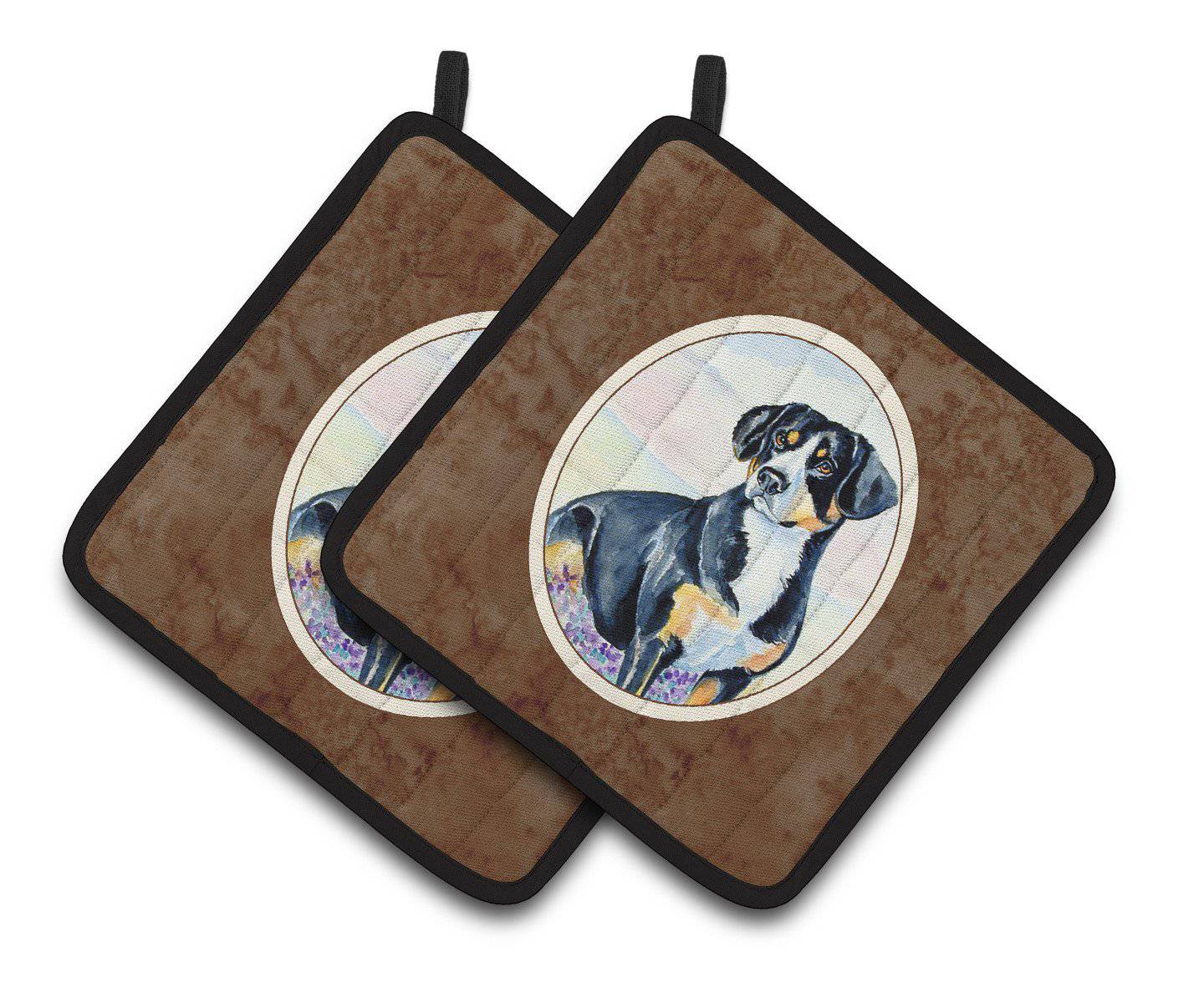 Entlebucher Mountain Dog Pair of Pot Holders 7030PTHD - the-store.com