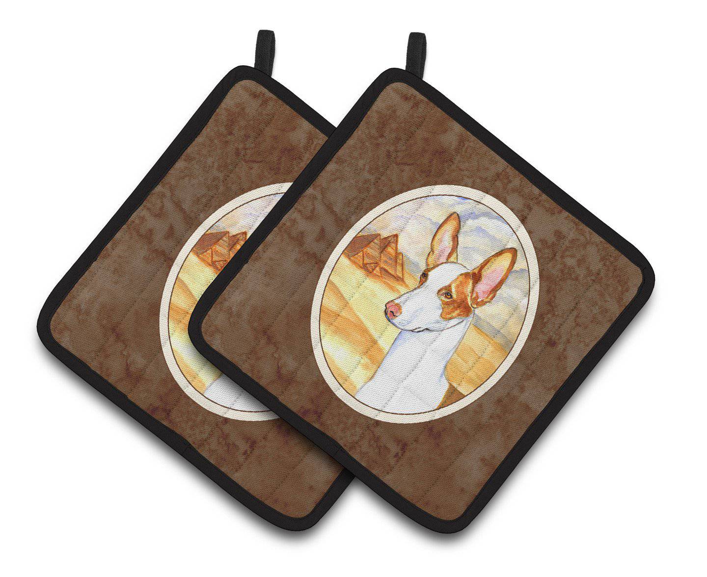 Ibizan Hound Pair of Pot Holders 7031PTHD - the-store.com