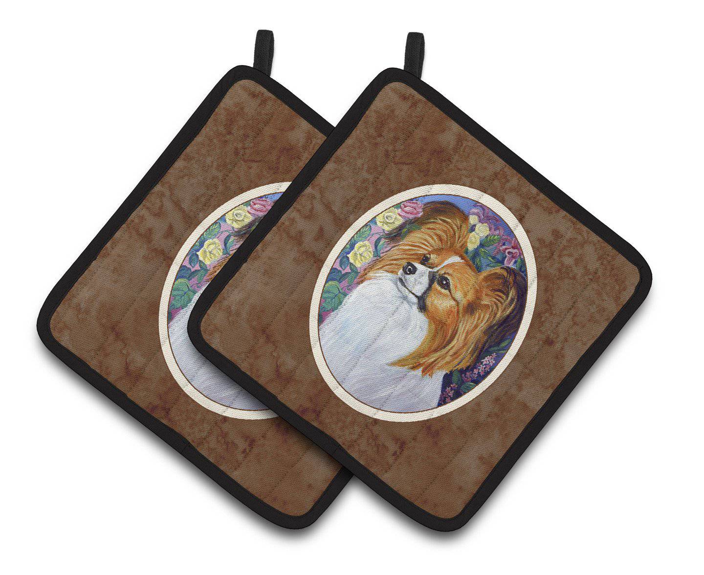 Papillon Pair of Pot Holders 7041PTHD - the-store.com