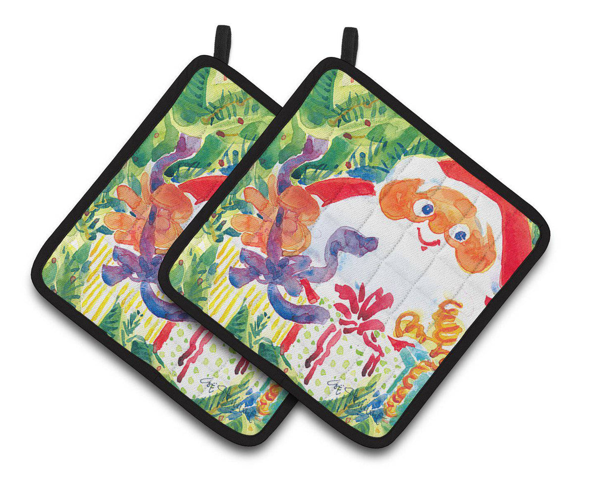 Santa Claus Christmas Surprise Pair of Pot Holders 6115PTHD - the-store.com