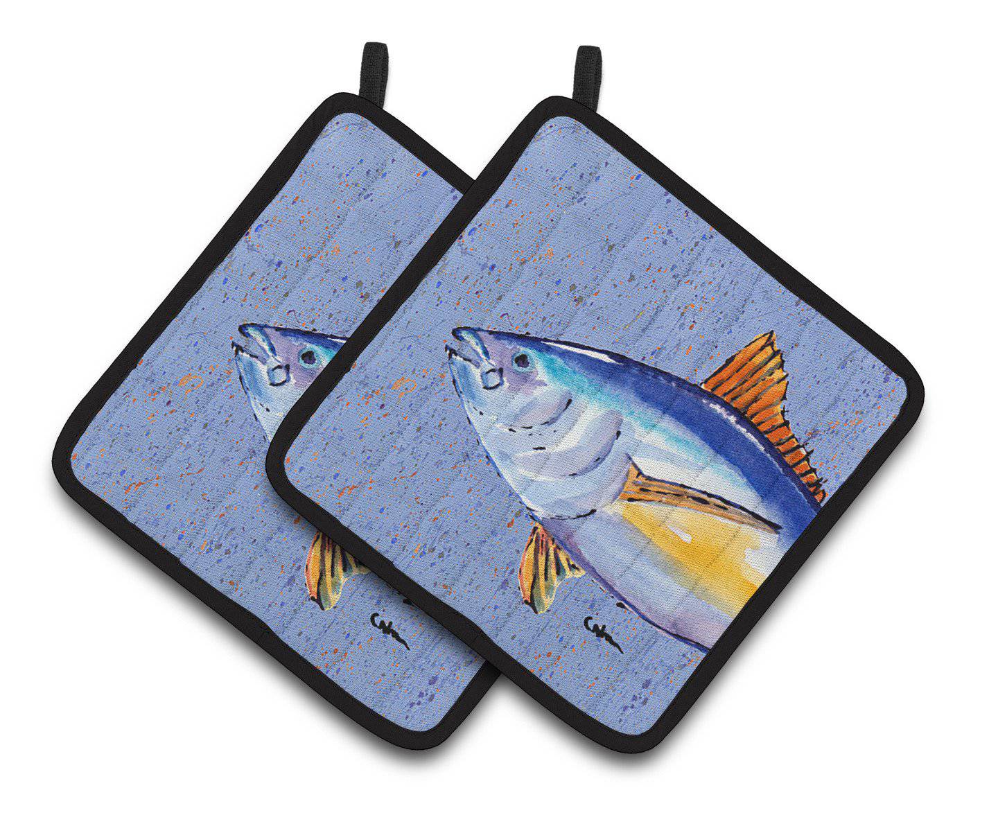 Tuna Fish Pair of Pot Holders 8535PTHD - the-store.com