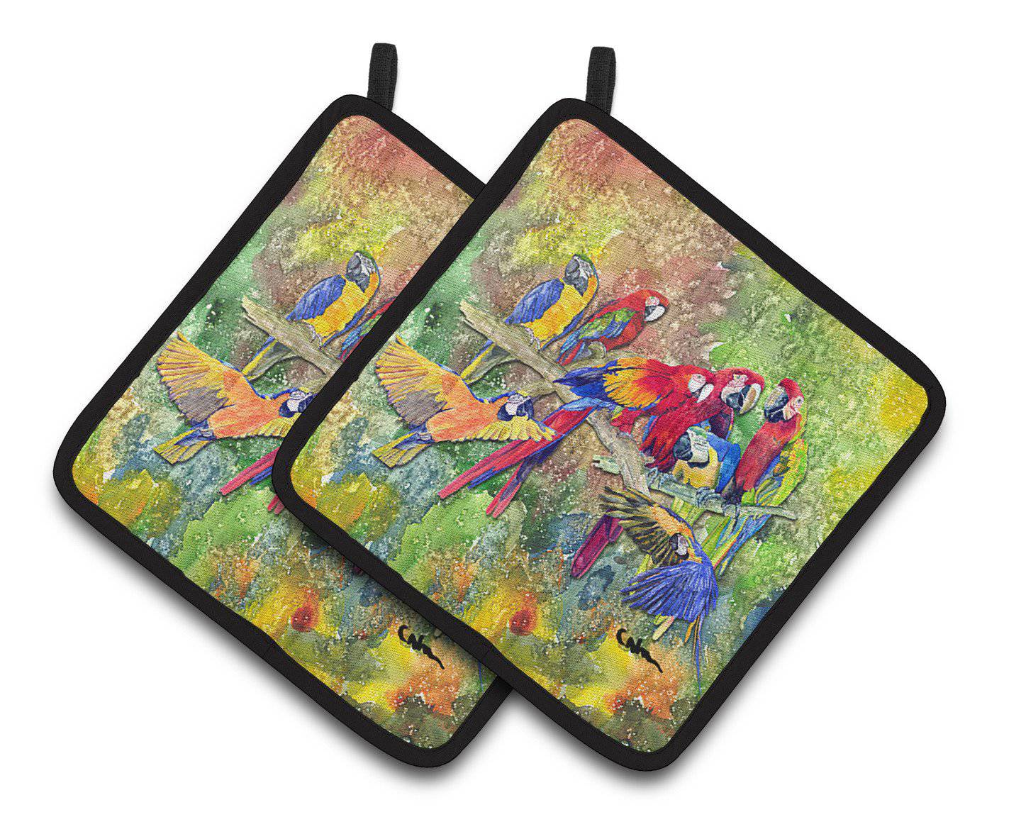 Parrots Galore Pair of Pot Holders 8600-2PTHD - the-store.com