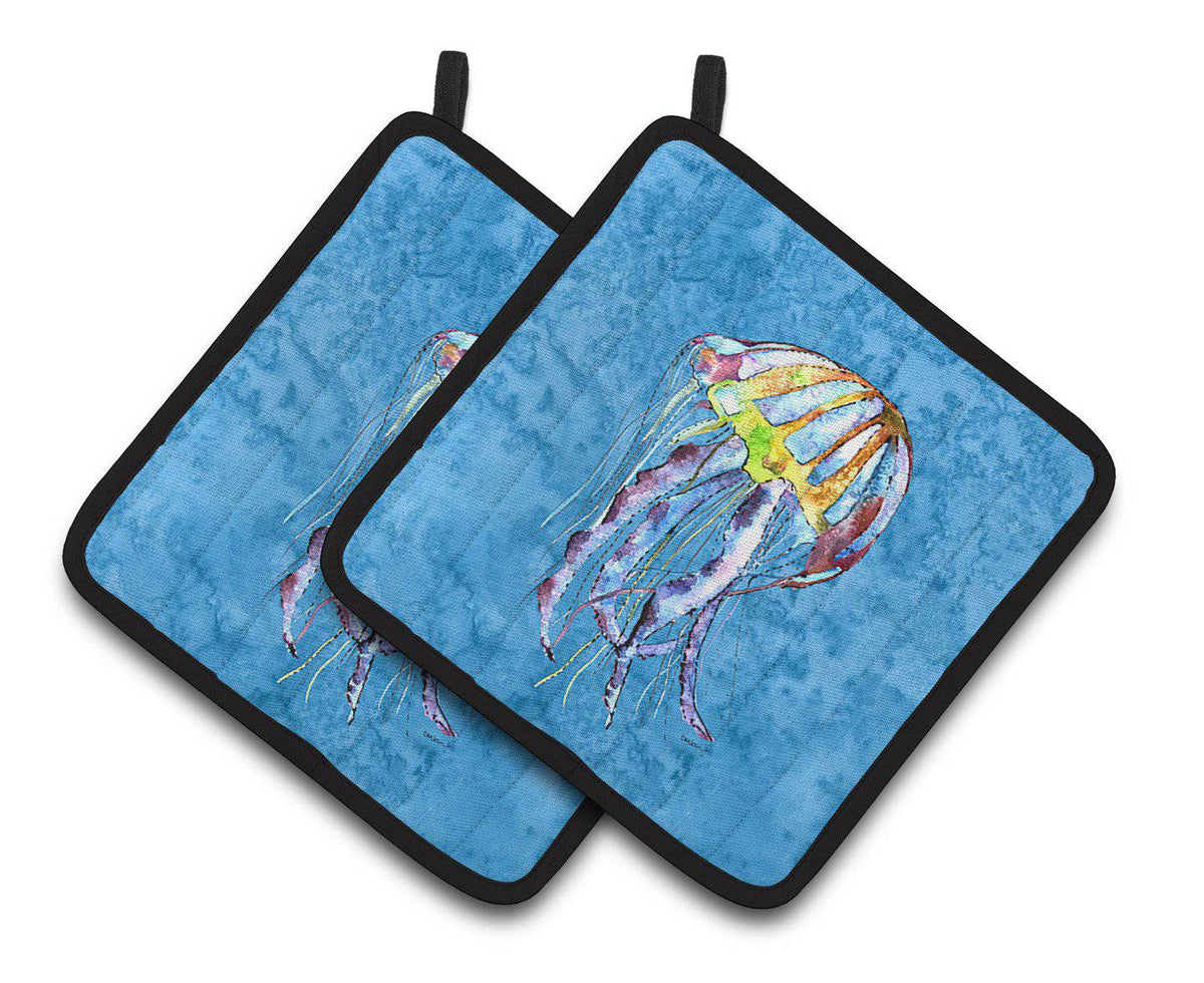 Jellyfish Pair of Pot Holders 8682PTHD - the-store.com