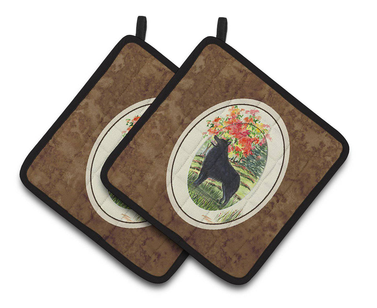 Schipperke Pair of Pot Holders SS8058PTHD - the-store.com