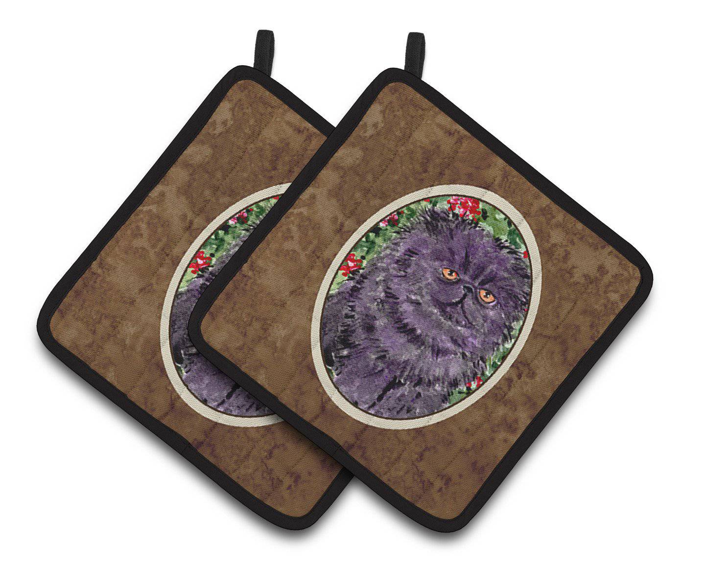 Persian Cat Pair of Pot Holders SS8827PTHD - the-store.com