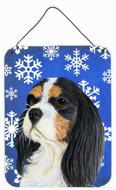 Cavalier Spaniel Winter Snowflakes Holiday Wall or Door Hanging Prints by Caroline's Treasures