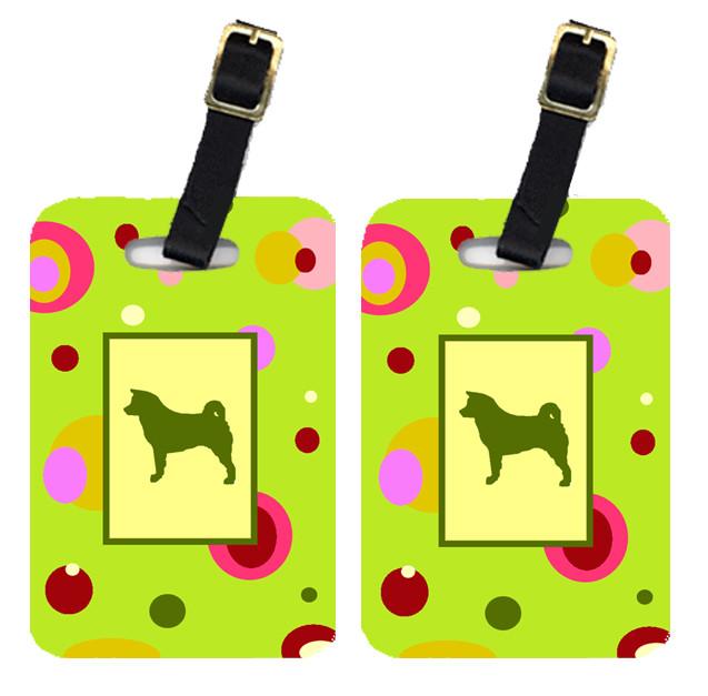 Pair of 2 Akita Luggage Tags by Caroline&#39;s Treasures