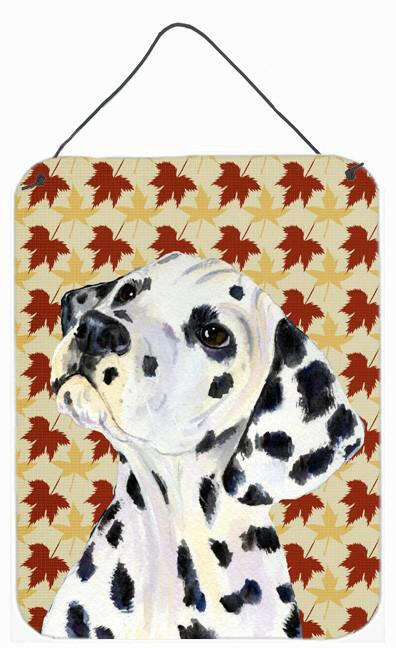 Dalmatian Fall Leaves Portrait Aluminium Metal Wall or Door Hanging Prints by Caroline's Treasures