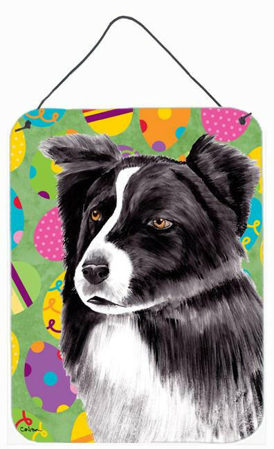 Border Collie Easter Eggtravaganza Aluminium Metal Wall or Door Hanging Prints by Caroline's Treasures