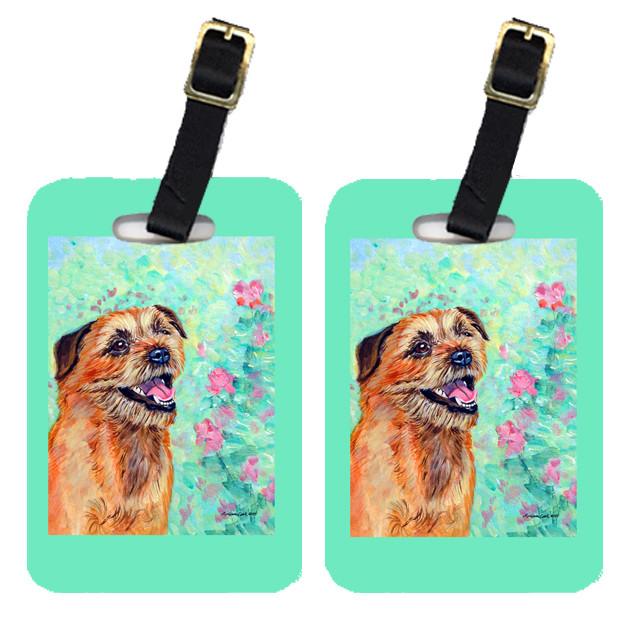 Pair of 2 Border Terrier Luggage Tags by Caroline's Treasures