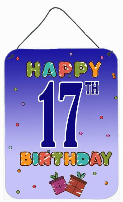 Happy 17th Birthday Wall or Door Hanging Prints CJ1108DS1216 by Caroline's Treasures