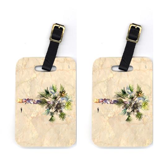 Pair of Palm Tree Luggage Tags by Caroline&#39;s Treasures