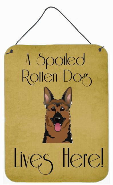 German Shepherd Spoiled Dog Lives Here Wall or Door Hanging Prints BB1459DS1216 by Caroline's Treasures