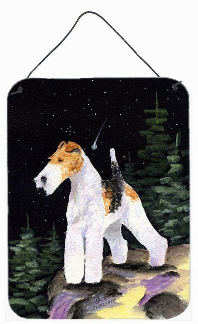 Starry Night Fox Terrier Aluminium Metal Wall or Door Hanging Prints by Caroline&#39;s Treasures