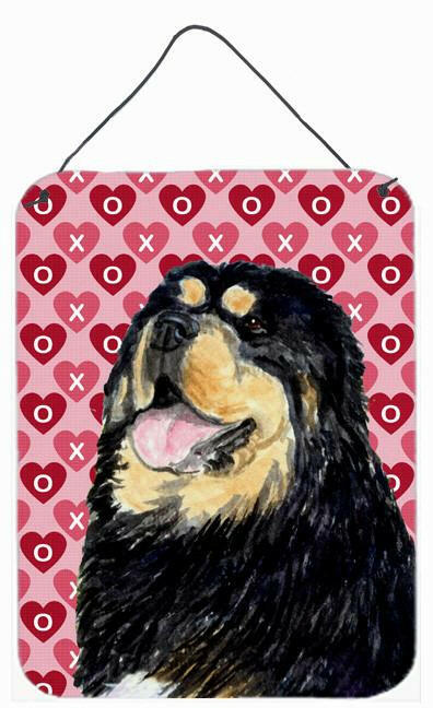 Tibetan Mastiff Hearts Love and Valentine's Day Wall or Door Hanging Prints by Caroline's Treasures