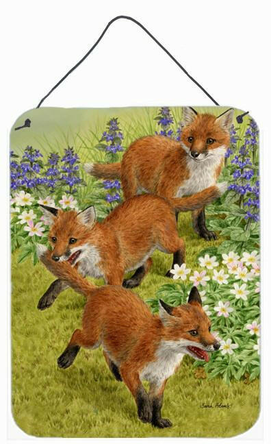 Fox Cubs Wall or Door Hanging Prints ASA2083DS1216 by Caroline&#39;s Treasures