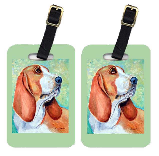 Pair of 2 Basset Hound Luggage Tags by Caroline&#39;s Treasures