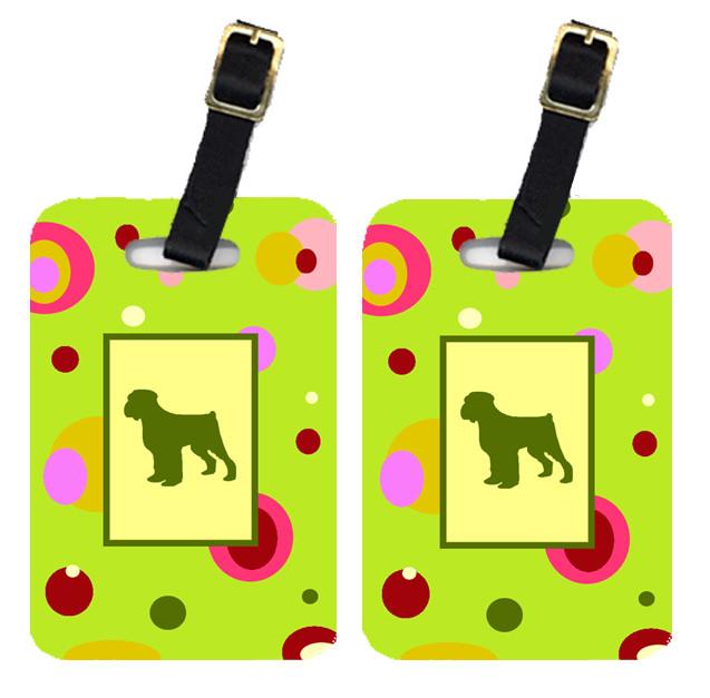 Pair of 2 Black Russian Terrier Luggage Tags by Caroline's Treasures