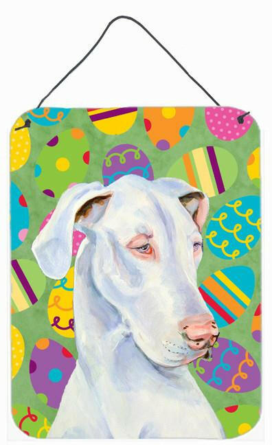 Great Dane Easter Eggtravaganza Aluminium Metal Wall or Door Hanging Prints by Caroline's Treasures