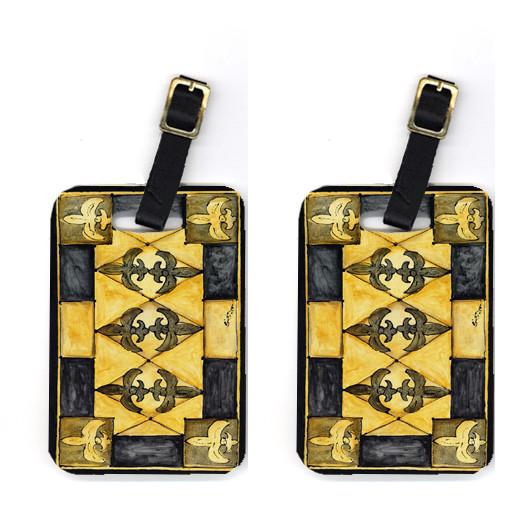 Pair of Fleur de lis Luggage Tags by Caroline&#39;s Treasures